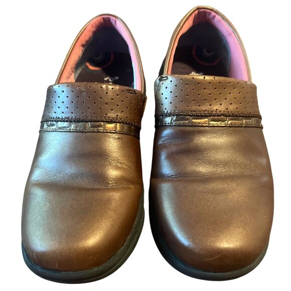 Abeo Cinda Aero System Slip On Flats Shoes Leather Brown Size 7 MED - Picture 2 of 7